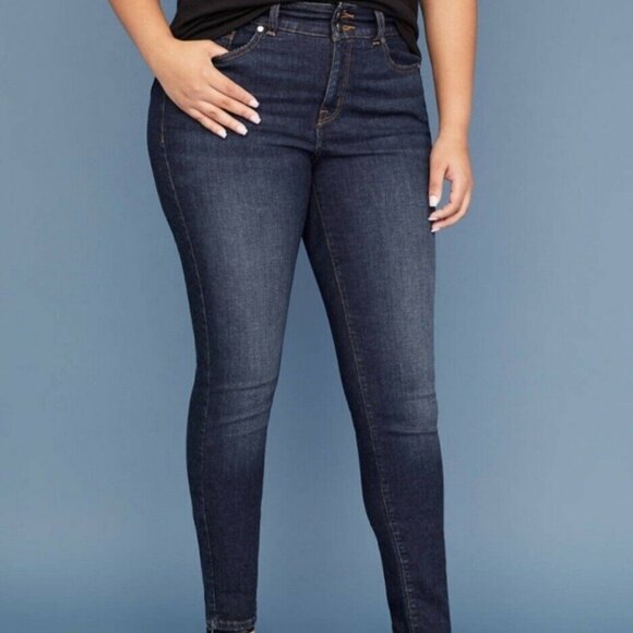 LB Dark Rinse Skinny Jeans with Tighter Tummy Technology Sz 20 - Picture 1 of 2